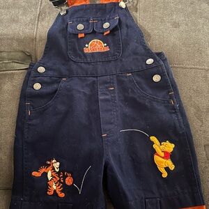 Disney Vintage Kids Overalls with Tigger and Pooh Embroidery